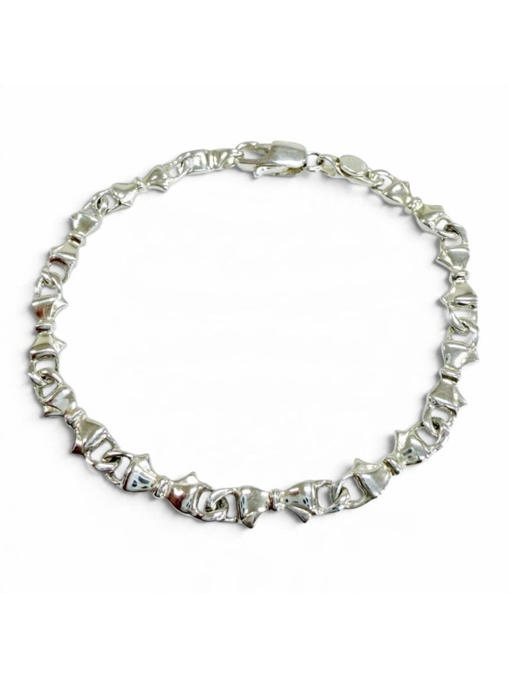 Tiffany & Co Vintage 925 Puff Ribbon Bracelet Silver